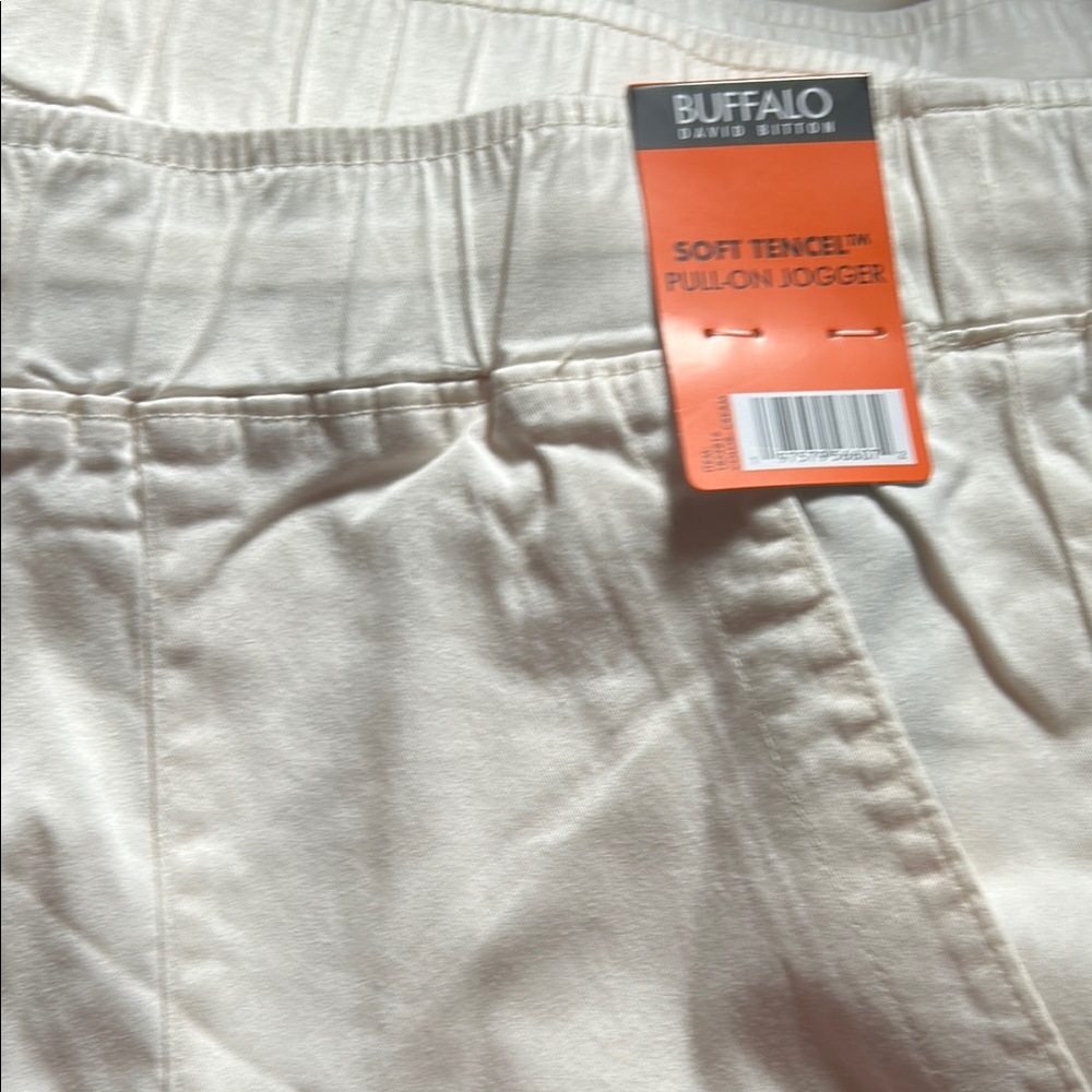 Buffalo David Bitton Soft Tencel Jogger in Off-White